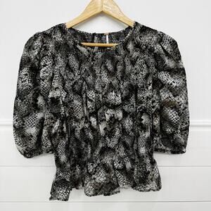 Women’s Free People XOXO Smocked Puff Sleeve Top Size L